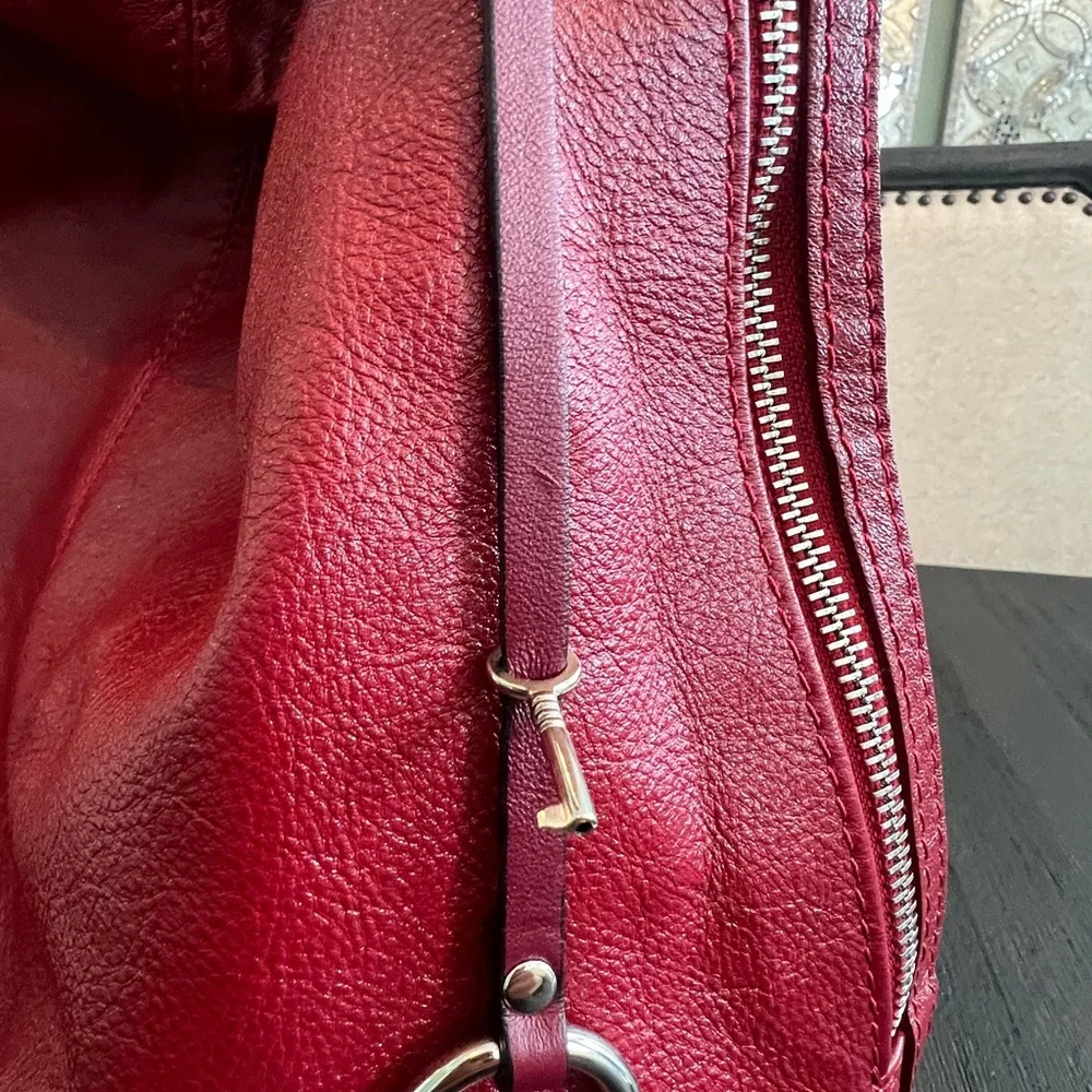 Gianni Conti Red Leather Bag - Picture 7 of 13
